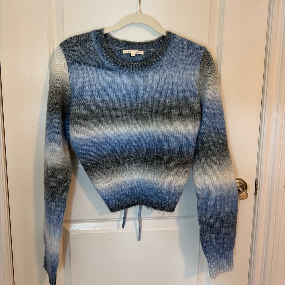 Isabelle’s Cabinet Blue Cropped Sweater with Open Back